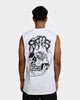 Rats Get Fat Skull Muscle T-Shirt White