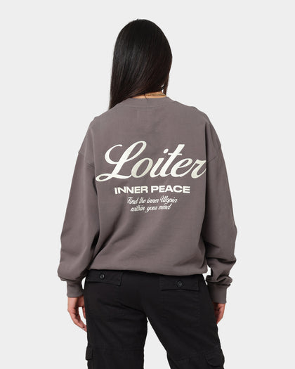 Loiter Aura Premium Crewneck Charcoal