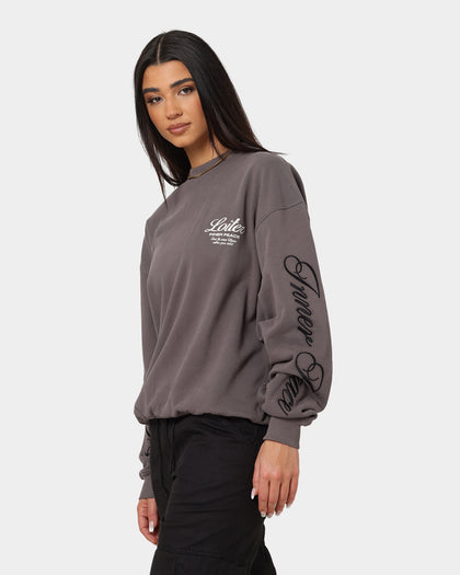 Loiter Aura Premium Crewneck Charcoal