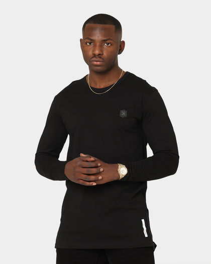 Saint Morta Edition Drop Tail Long Sleeve T-Shirt Black