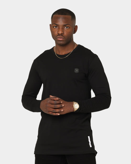 Saint Morta Edition Drop Tail Long Sleeve T-Shirt Black