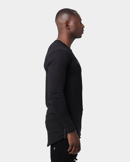Saint Morta Homage Drop Tail Long Sleeve T-Shirt Black