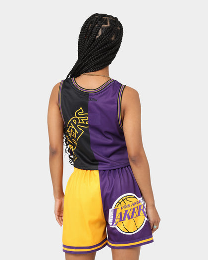 Mitchell & Ness Women's Los Angeles Lakers Big Face 5.0 Crop Tank Top Purple