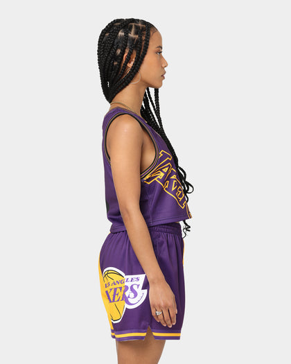 Mitchell & Ness Women's Los Angeles Lakers Big Face 5.0 Crop Tank Top Purple