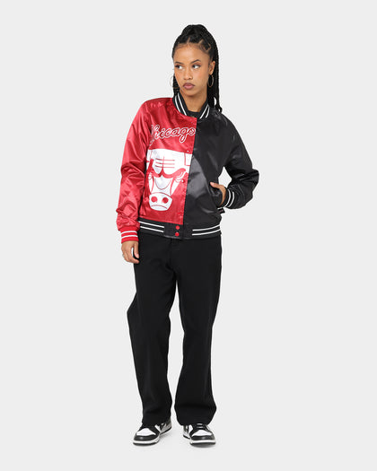 Mitchell & Ness Women's Chicago Bulls Big Face 5.0 Satin Jacket Red