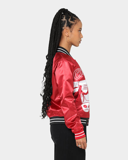 Mitchell & Ness Women's Chicago Bulls Big Face 5.0 Satin Jacket Red