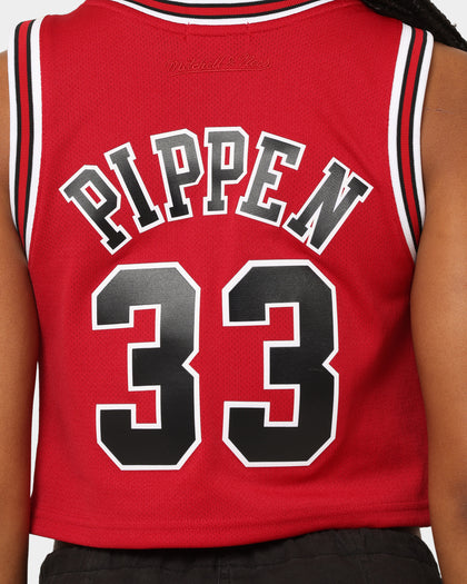 Mitchell & Ness Women's Chicago Bulls Scottie Pippen #33 NBA Cropped Jersey Red