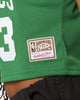 Mitchell & Ness Women's Boston Celtics Larry Bird #33 NBA Cropped Jersey Green