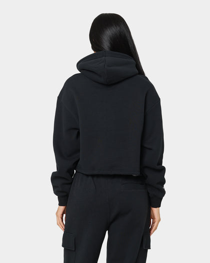 Mitchell & Ness Women's Las Vegas Raiders Vintage Arch Crop Hoodie Faded Black