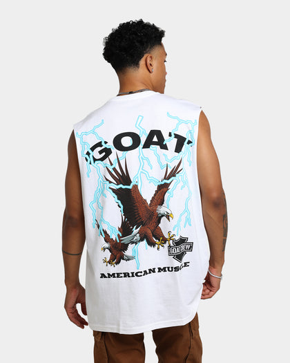 Goat Crew American Muscle Muscle T-Shirt White