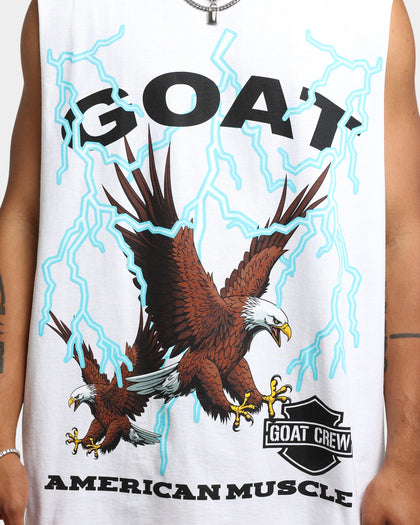 Goat Crew American Muscle Muscle T-Shirt White