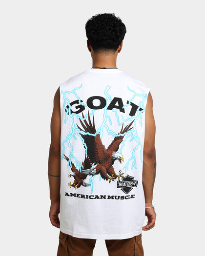 Goat Crew American Muscle Muscle T-Shirt White