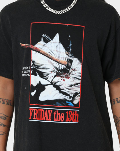 American Thrift X Friday the 13th Friday the 13th Vintage T-Shirt Vintage Black