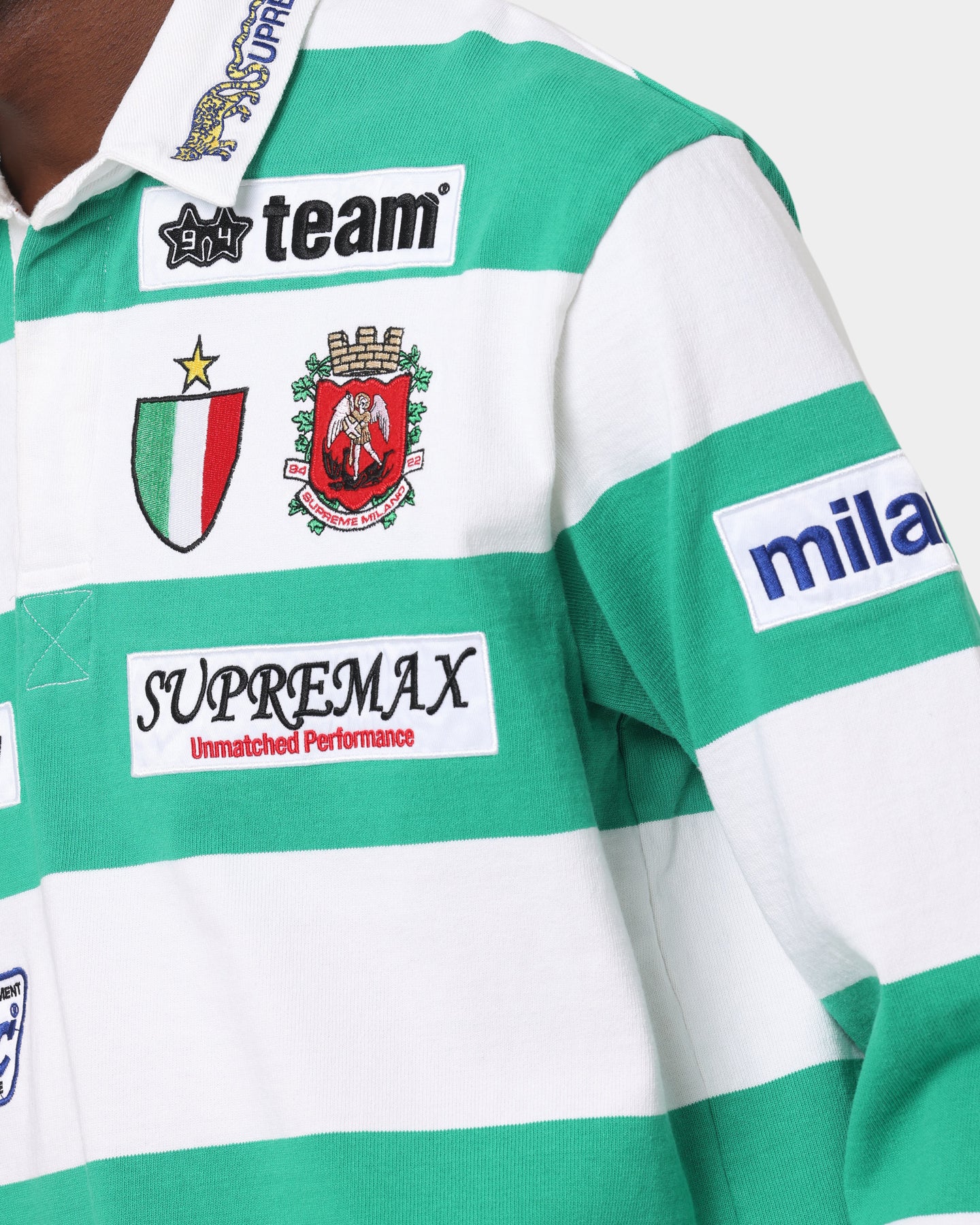 Supreme Stripe Rugby Jersey White | Culture Kings US