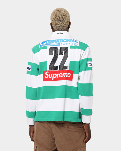Supreme Stripe Rugby Jersey White Culture Kings US