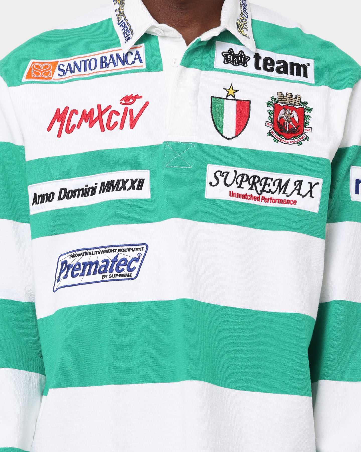 Supreme Stripe Rugby Jersey White | Culture Kings US