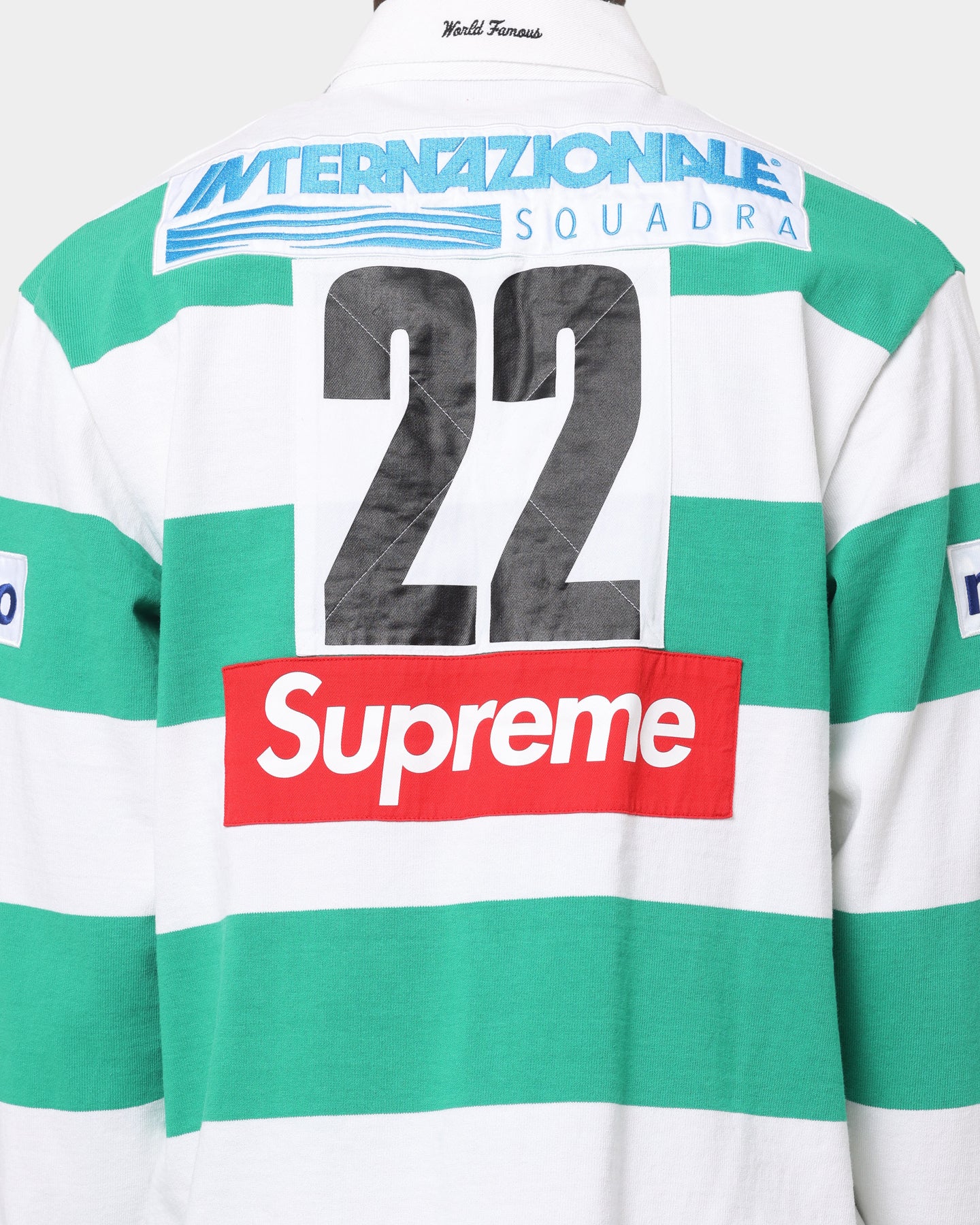 Supreme Stripe Rugby Jersey White | Culture Kings US