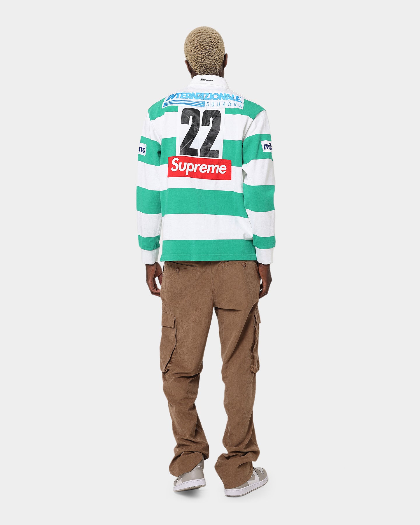 Supreme Stripe Rugby Jersey White | Culture Kings US