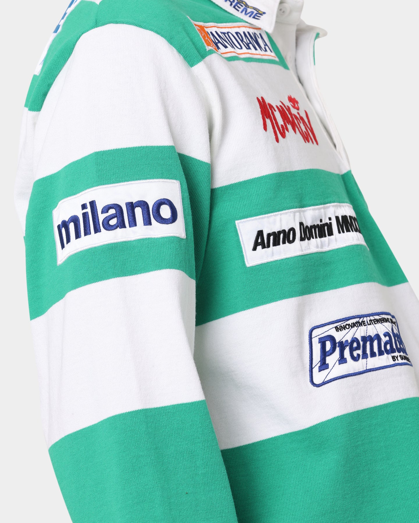 Supreme Stripe Rugby Jersey White | Culture Kings US