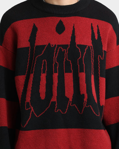 Loiter Nightmare Knit Sweater Red/Black
