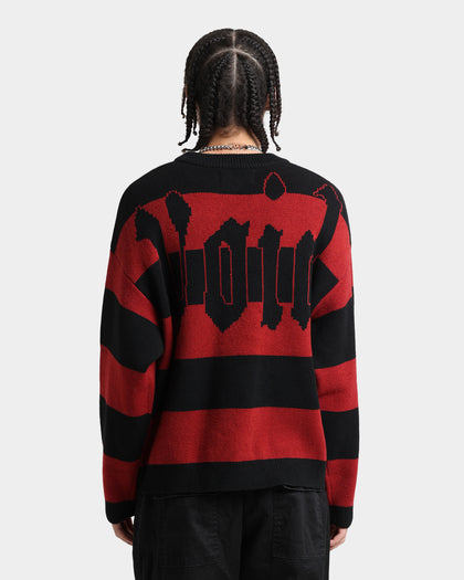 Loiter Nightmare Knit Sweater Red/Black