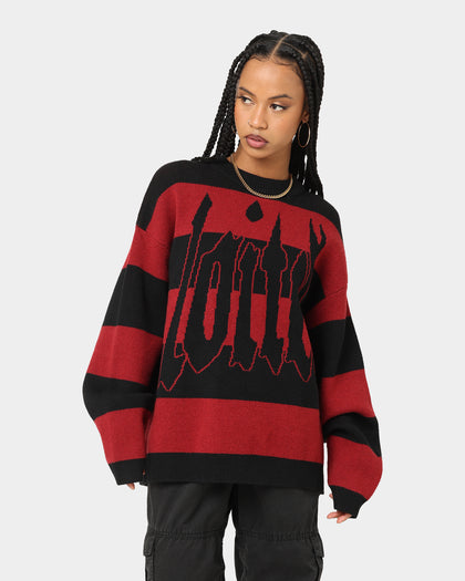 Loiter Nightmare Knit Sweater Red/Black