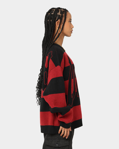 Loiter Nightmare Knit Sweater Red/Black