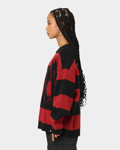 Loiter Nightmare Knit Sweater Red/Black