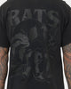 Rats Get Fat Skull Rose T-Shirt Black Wash
