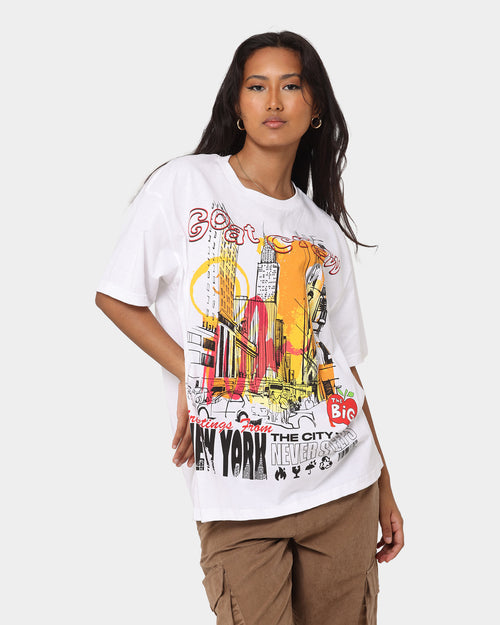 Goat Crew New York Greetings T-Shirt White