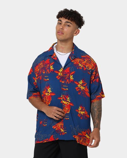 Loiter Motorsport Ultra Button Up Shirt Blue/Red