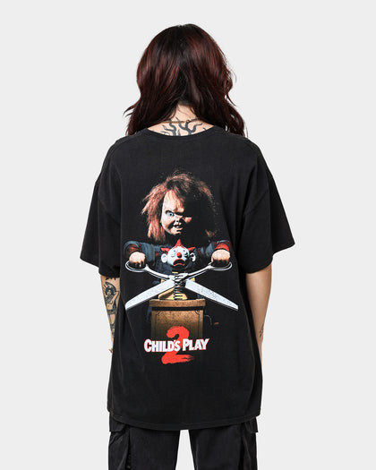 American Thrift X Child's Play 2 Child's Play 2 Vintage T-Shirt Black Wash