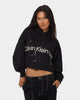 Calvin Klein Women's Glossy Monogram Hoodie CK Black