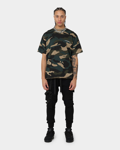 DXXMLIFE  L-4 CXre Baggy T-Shirt Woodland Camo