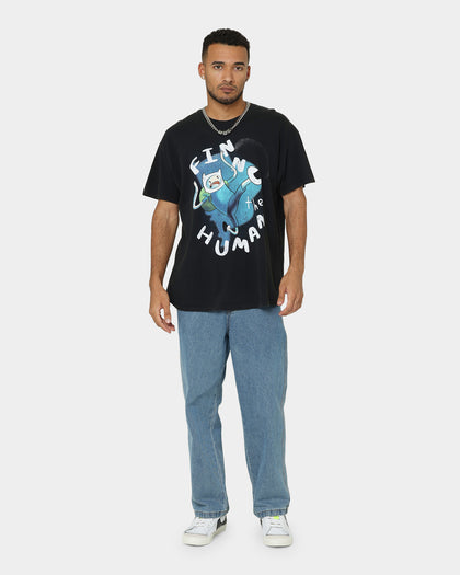 American Thrift X Adventure Time Finn The Human Vintage T-Shirt Black Wash