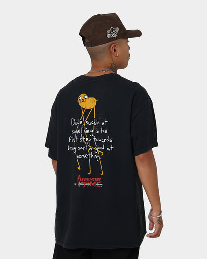 American Thrift X Adventure Time Jake The Dog Vintage T-Shirt Black Wash