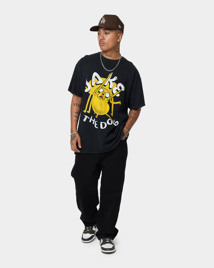 American Thrift X Adventure Time Jake The Dog Vintage T-Shirt Black Wash