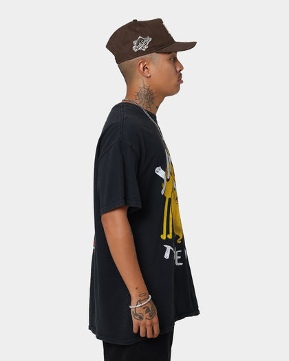 American Thrift X Adventure Time Jake The Dog Vintage T-Shirt Black Wash