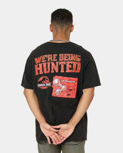 American Thrift X Jurassic Park Mega Mayhem Vintage T-Shirt Black Wash