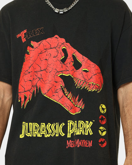 American Thrift X Jurassic Park Mega Mayhem Vintage T-Shirt Black Wash