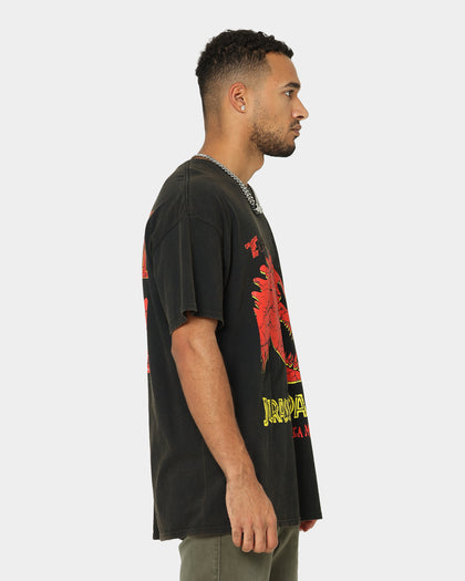 American Thrift X Jurassic Park Mega Mayhem Vintage T-Shirt Black Wash