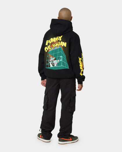 American Thrift X Pinky And The Brain Pinky And The Brain Vintage Hoodie Black Wash