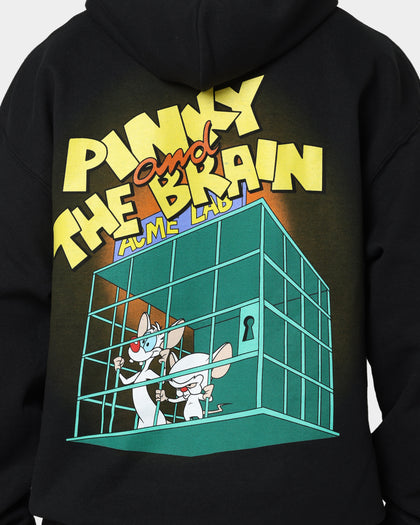 American Thrift X Pinky And The Brain Pinky And The Brain Vintage Hoodie Black Wash