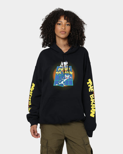 American Thrift X Pinky And The Brain Pinky And The Brain Vintage Hoodie Black Wash
