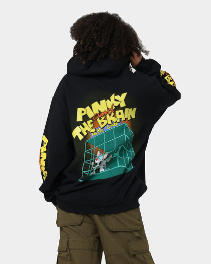American Thrift X Pinky And The Brain Pinky And The Brain Vintage Hoodie Black Wash