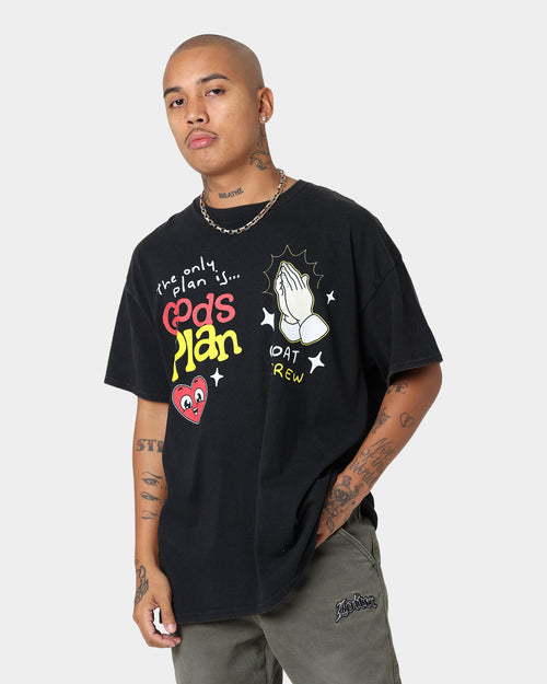 Goat Crew Godsplan T-Shirt Washed Black