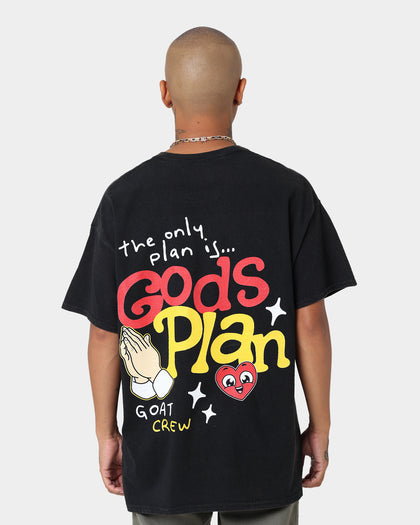 Goat Crew Godsplan T-Shirt Washed Black