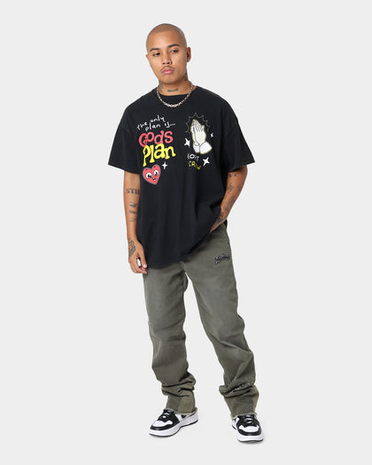 Goat Crew Godsplan T-Shirt Washed Black
