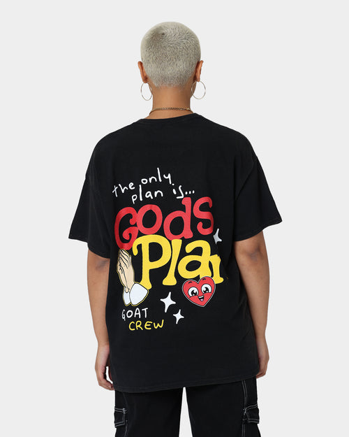 Goat Crew Godsplan T-Shirt Washed Black