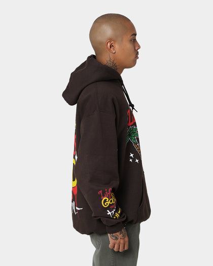 Goat Crew Life Is Good Hoodie Brown